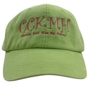 ADAMS CCKMH-Cancer Can Kiss My Heiney Adjustable Green Embroidered Ball Cap